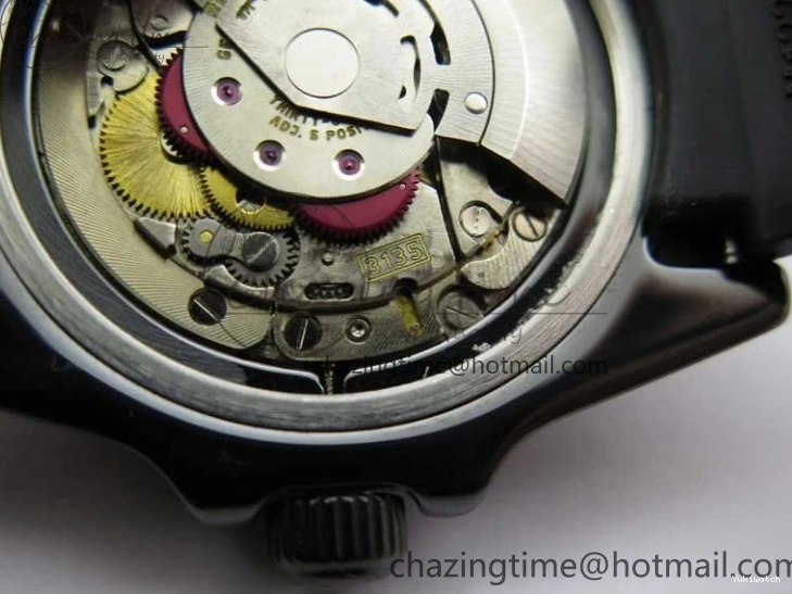 5GF Black Black Best SA3135 Cream Ceramic Dial Submariner on 40mm Strap Rubber Edition 1224